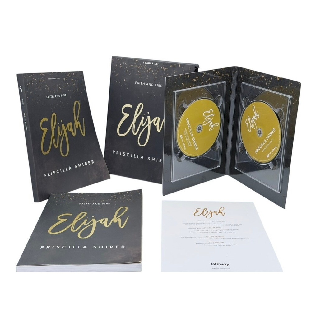 Priscilla Shirer Elijah Leader Kit + 2 Faith & Fire Bible Studys w/ DVDs Lifeway